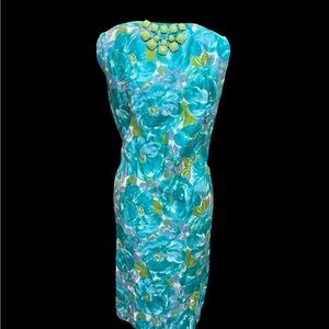 6 of 6 1970  sheath dress custom made zipper . measurements in pics